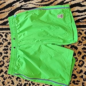 Psycho bunny lime green swim shorts